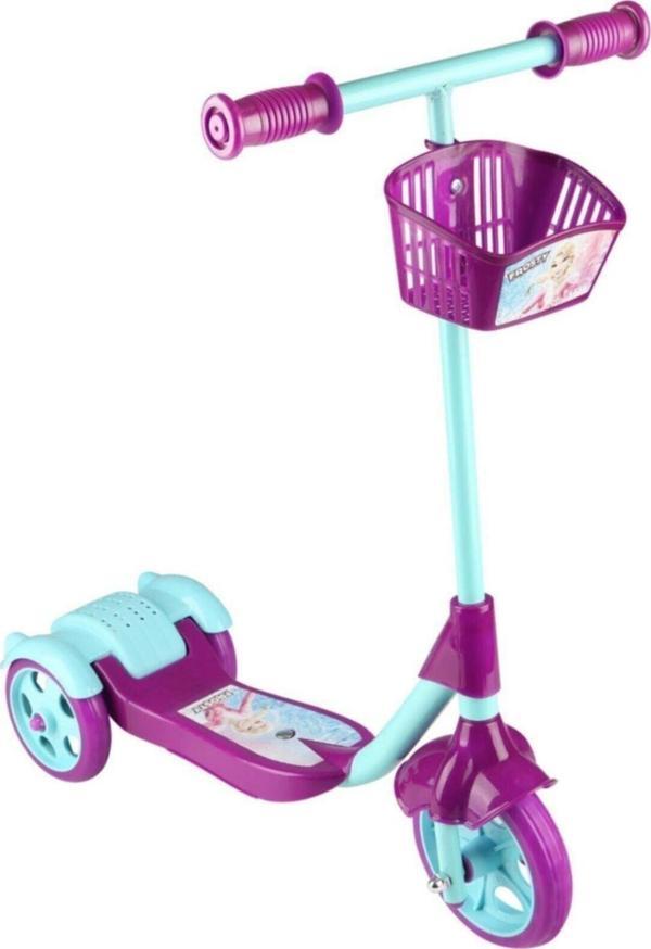 Erdem Oyuncak Unisex Çocuk Mor Sepetli Frenli 3 Tekerlekli Scooter - Image 1