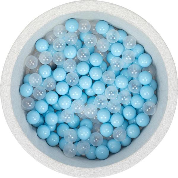 Wellgro Bubble Pops Açık Gri Sünger Top Havuzu /Mavi,Mavi,Şeffaf Toplu - Image 1
