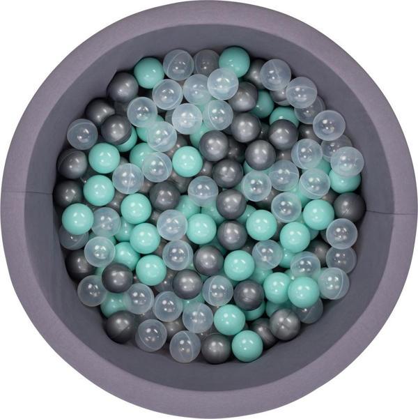 Wellgro Bubble Pops Gri Top Havuzu -Gri/Mint/Şeffaf Top - Image 1
