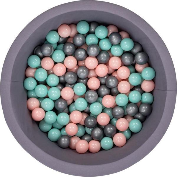Wellgro Bubble Pops Gri Top Havuzu -Gri/Pembe/Mint Top - Image 1