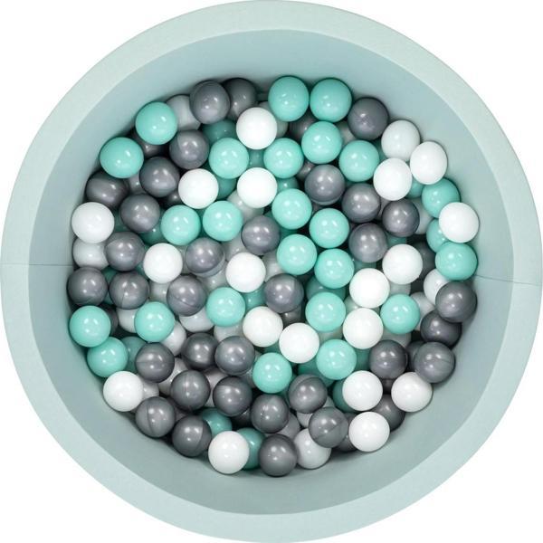 Wellgro Bubble Pops Mint Top Havuzu -Mint/Beyaz/Gri Top - Image 1