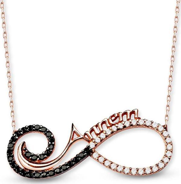 Gümüş Sonsuz annem kolye  - Image 1