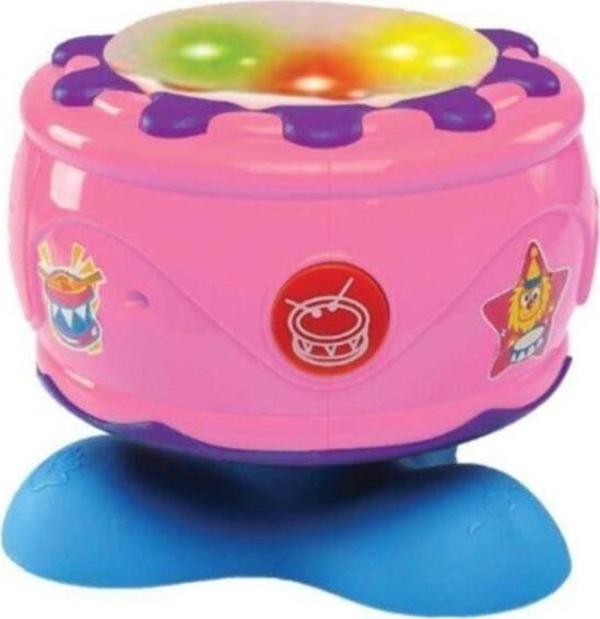 Birlik Pembe Işıklı Müzikli Oyuncak Davul 8904 - Image 1