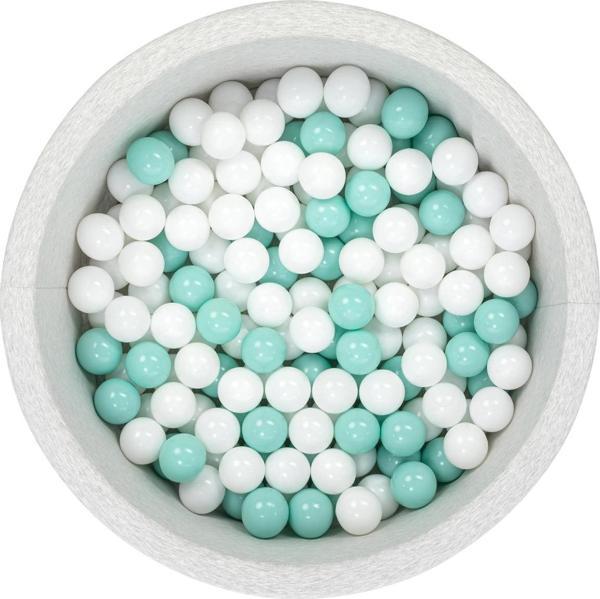 Wellgro Bubble Pops Sünger Top Havuzu / Beyaz, Mint Toplu - Image 1