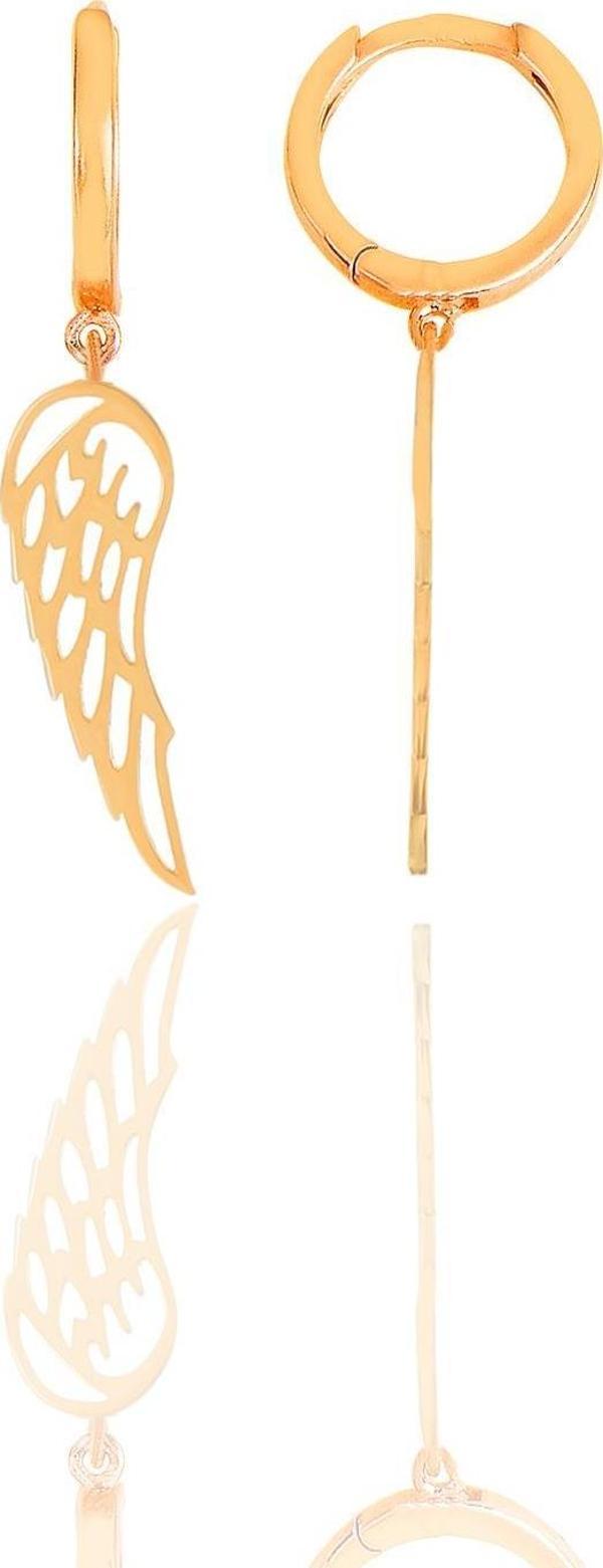 Gümüş rose  kanat küpe  - Image 1