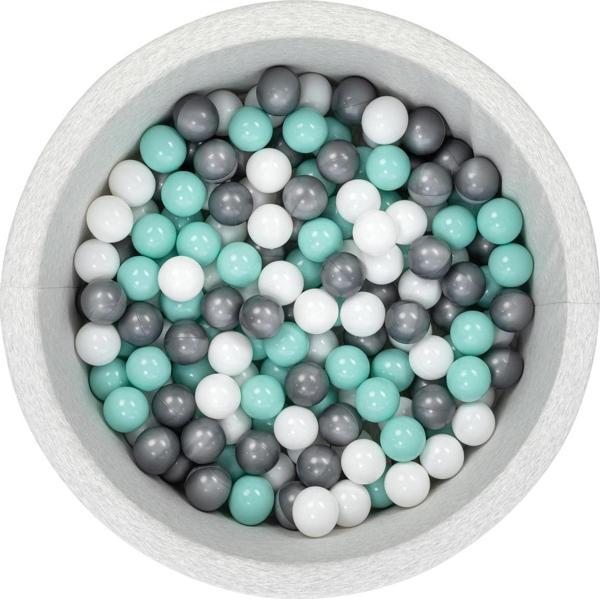Wellgro Bubble Pops Sünger Top Havuzu / Gri, Beyaz, Mint Toplu - Image 1
