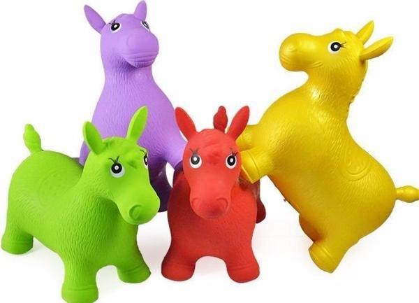 Gepettoys Şişme Zıp Zıp Hayvanlar Pilates Eşeği Oyuncak Pompa Dahil - Image 1
