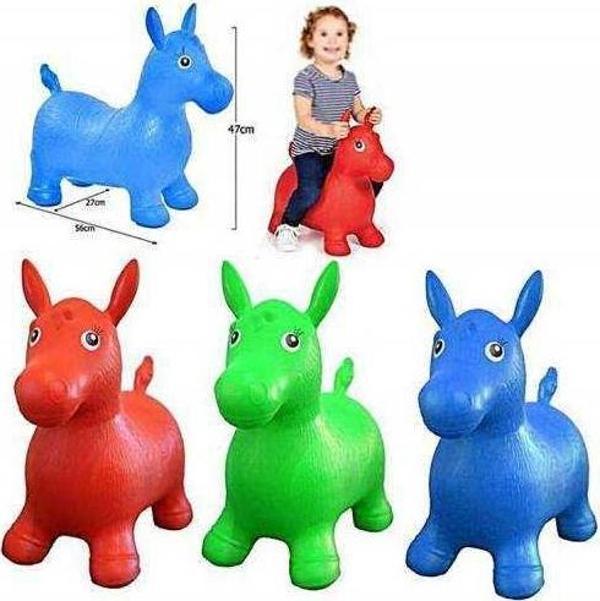 Gepettoys Şişme Zıp Zıp Hayvanlar Pilates Eşeği Oyuncak Pompa Dahil - Image 1