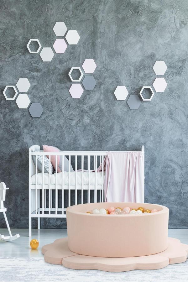 Wellgro Bubble Pops Pembe Top Havuzu - Beyaz/Şeffaf/Pembe/Gold Toplar - Image 1