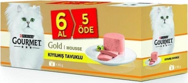Gourmet Gold Kıyılmış Tavuklu 6 Al 5 Öde Kedi Konserve Maması 85 Gr - Image 1