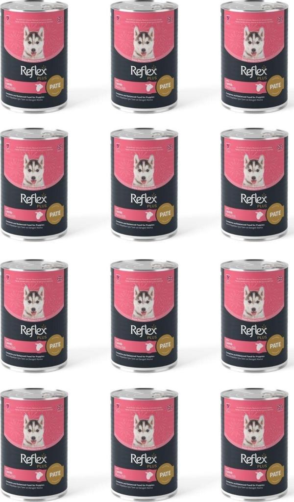 Reflex Plus Kuzulu Parça Etli Yavru Köpek Konservesi 395 Gr 12 Adet - Image 1