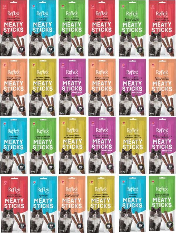 Reflex Stick Kedi Ödülü 3X5 Gr 4 Çeşit 20 Paket - Image 1