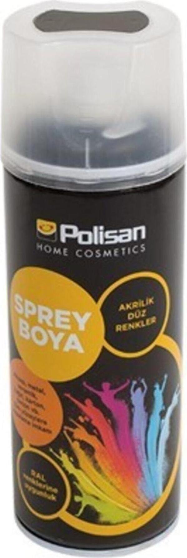 Polisan Akrilik Sprey Boya Parlak Siyah (Ral9005) 400 Ml - Image 1