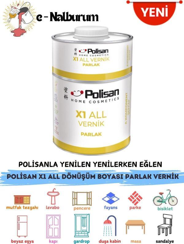 Polisan X1 All İstediğini Vernikle -Silinebilir-Yıkanabilir-Leke Tutmayan Dönüşüm Verniği 600G - Image 1