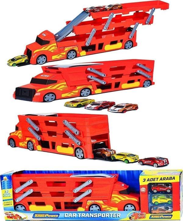 King Toys 3 Arabalı Taşıyıcı Tır - Image 1