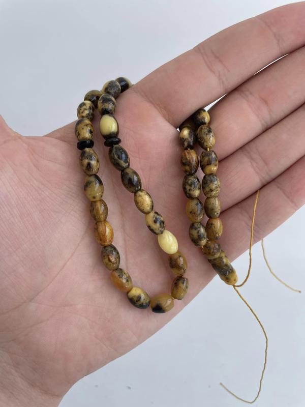 Doğal Kaya Damla Kehribar Tesbih 45lik 9,1x6,6mm 11,20 Gram - Image 1
