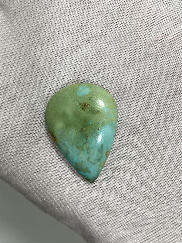 Okyanus Temalı Doğal Kabaşon Firuze Taşı 45 Karat - Turkuaz Taşı 9,1 Gram - Image 1