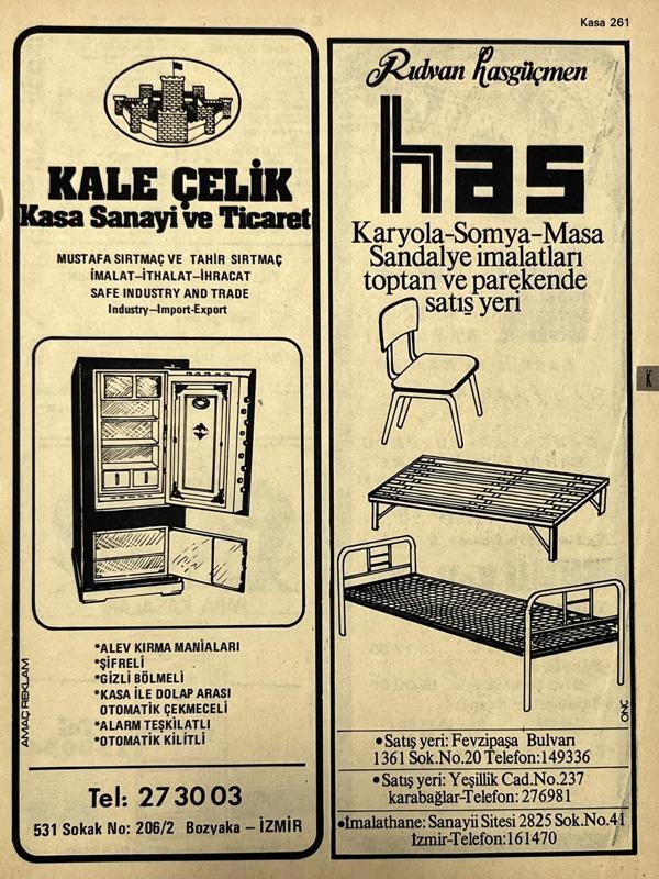 İzmir 1982-1983 Meslek Reklam İlanı Efemera S261 - Image 1