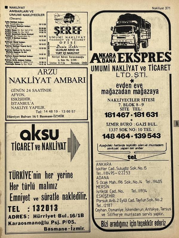 İzmir 1982-1983 Meslek Reklam İlanı Efemera S371 - Image 1
