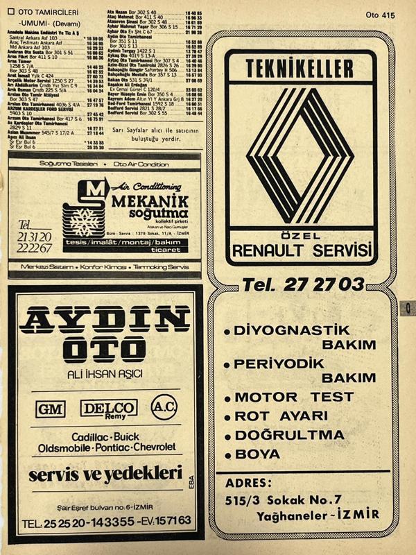 İzmir 1982-1983 Meslek Reklam İlanı Efemera S415 - Image 1