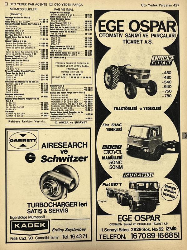 İzmir 1982-1983 Meslek Reklam İlanı Efemera S427 - Image 1