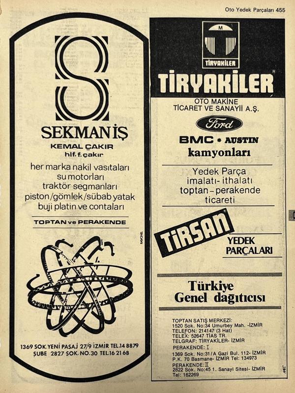 İzmir 1982-1983 Meslek Reklam İlanı Efemera S455 - Image 1