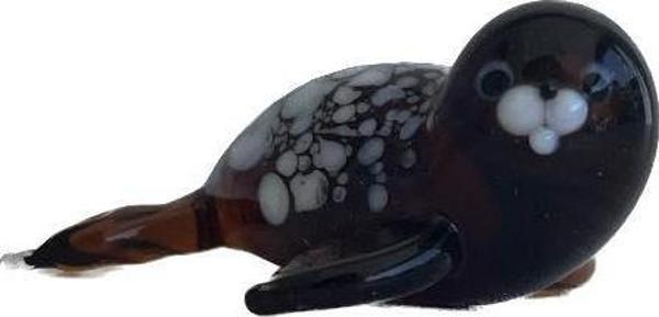 El Yapımı Murano Cam Fok Balığı Biblo A64 - Image 1