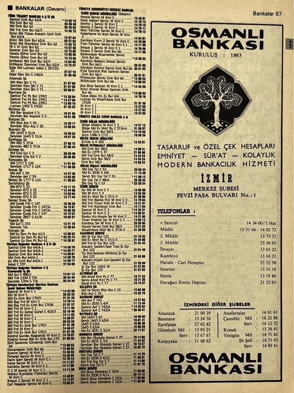 İzmir 1982-1983 Meslek Reklam İlanı Efemera S57 - Image 1