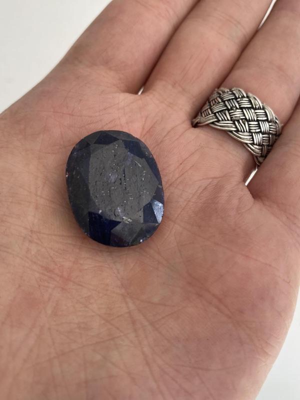 Kabaşon Kesim Doğal Mavi Safir Taşı 52 Karat - Image 1