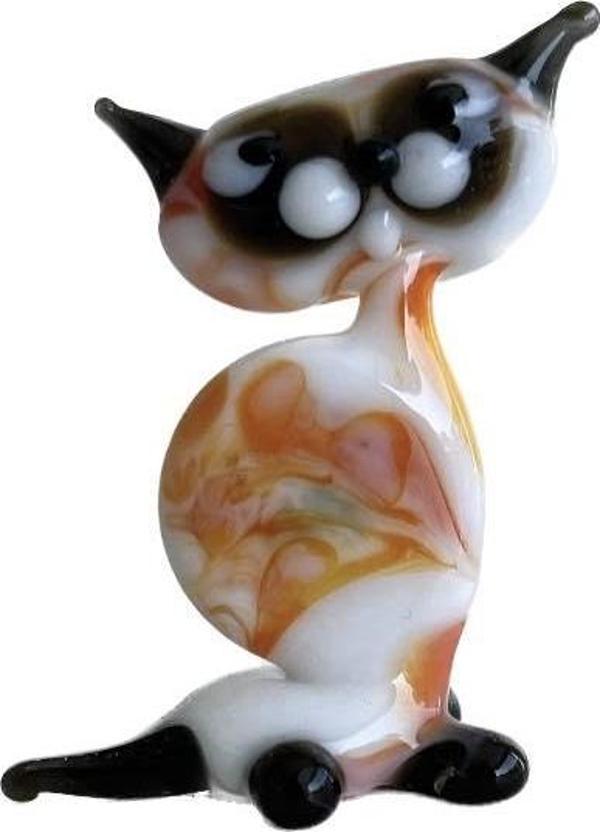 El Yapımı Murano Cam Kedi Biblo A50-03 - Image 1