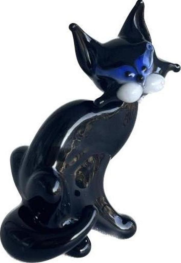 El Yapımı Murano Cam Kedi Biblo A85-01 - Image 1