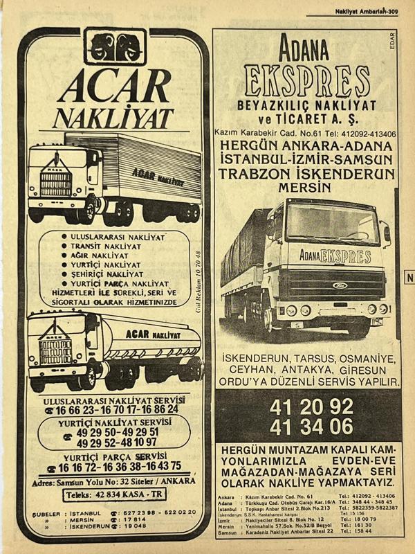 Ankara 1986 Meslek Reklam İlanı Efemera S309 - Image 1