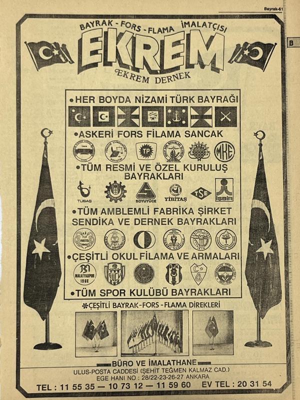 Ankara 1986 Meslek Reklam İlanı Efemera S61 - Image 1