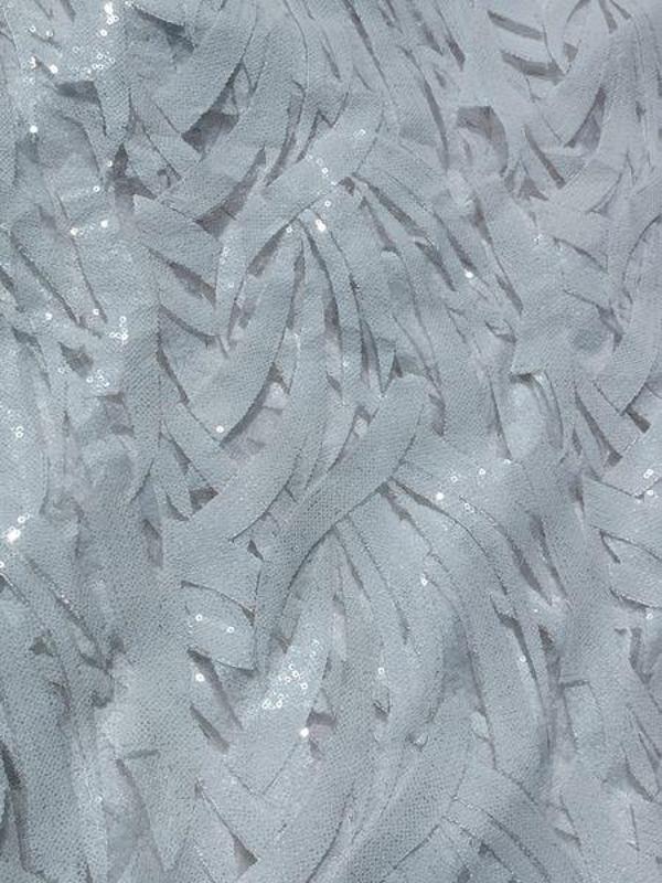 Pullu Nakışlı Beyaz Dantel Abiyelik Gelinlik Tül Kumaş 1,30x30m - Image 1
