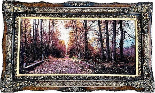 Sonbaharın Yolculuğu Adlı İran Tebriz Halı Tablo 126x76cm - Duvar Halı Kilim Tablo - Image 1