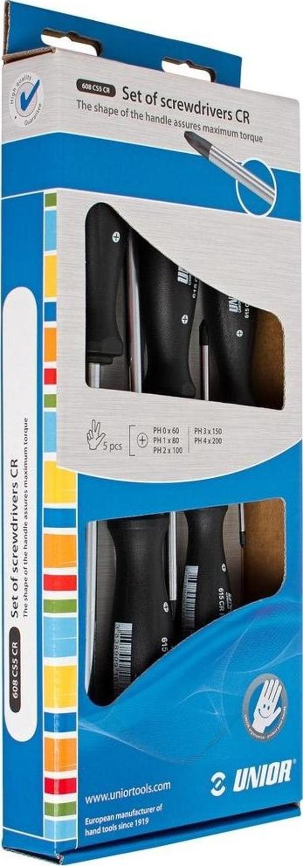 Unior 608CS5CR Ph Yıldız Uçlu Tornavida Seti 5 Parça - Image 1