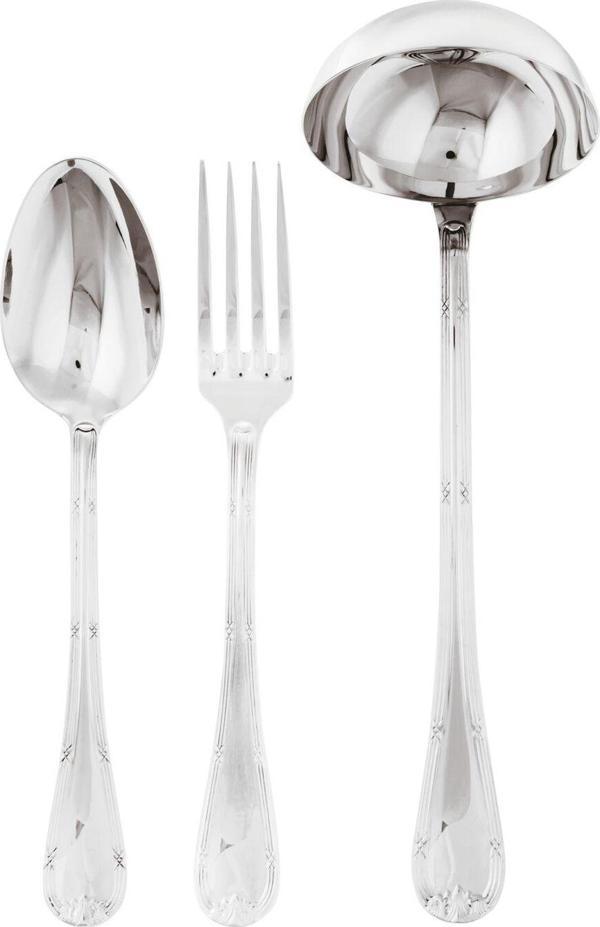Sambonet Ruban Croise Gümüş Kaplama Servis Bıçak Takımı 3 Parça 52523-80 - Image 1