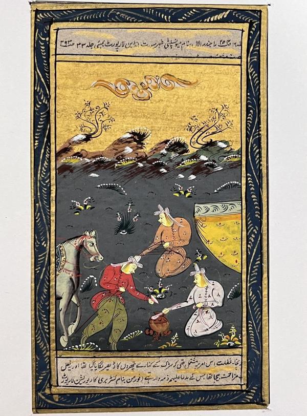 Yemek ve Hazırlıklar Adlı El Yapımı Minyatür Resim 20,5x12 cm - Image 1