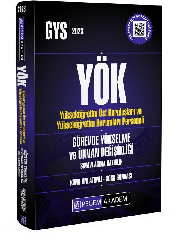 2023 YÖK Görevde Yükselme ve Unvan Değişikliği Konu Anlatımlı Soru Bankası - Pegem Akademi Yayıncılık - Image 1