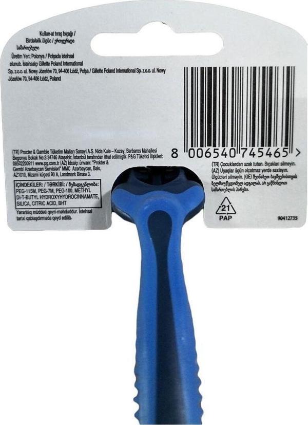 Gillette Blue 3 Tıraş Bıçağı 10'Lu Kartela Comfort Plus - Image 1