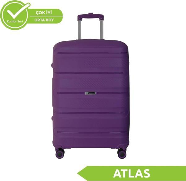 Vegmann Polipropilen (PP) Atlas Violet Orta Boy Valiz - Image 1