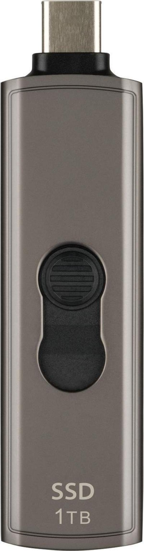 Transcend TS1TESD330C 1TB Type-C 10Gbps Gizlenebilir Başlıklı Taşınabilir Metal Kasa SSD - Image 1