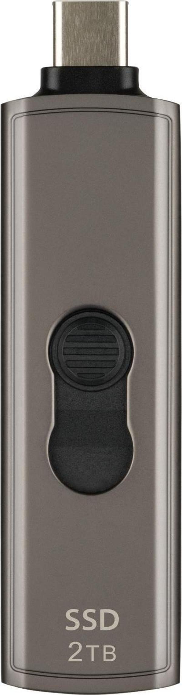 Transcend TS2TESD330C 2TB Type-C 10Gbps Gizlenebilir Başlıklı Taşınabilir Metal Kasa SSD - Image 1