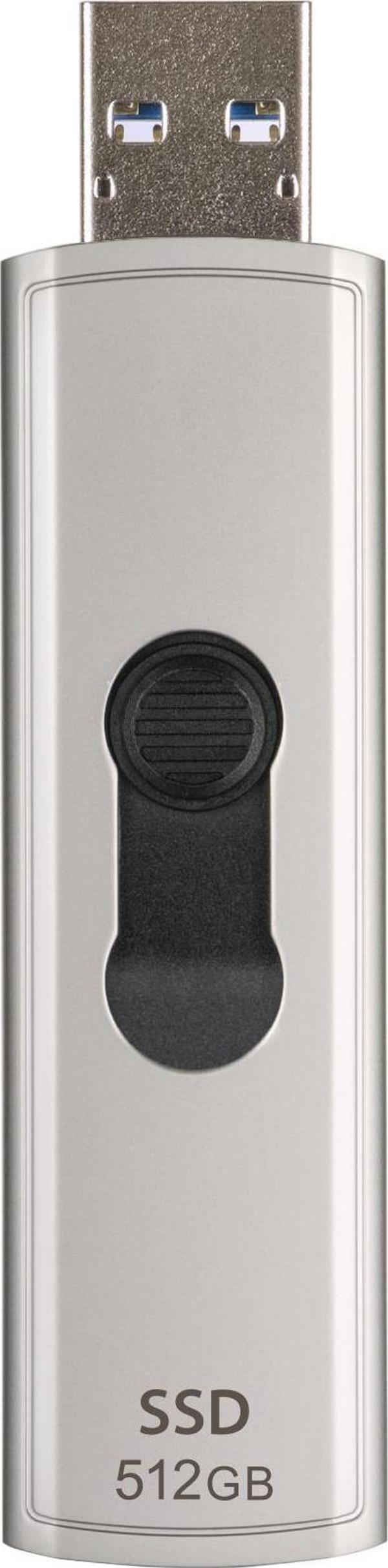 Transcend TS512GESD320A 512GB USB 10Gbps 1050/950MB/s Gizlenebilir Başlıklı Taşınabilir Metal Kasa SSD - Image 1