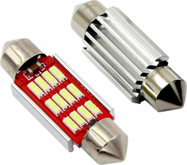 Sofit Araç iç Aydınlatma Tavan Plaka Beyaz Canbus C5W 41mm Md2 - Image 1