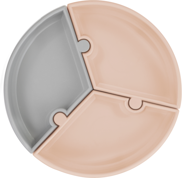 OiOi Silikon Puzzle - Bubble Beige/Powder Grey - Image 1