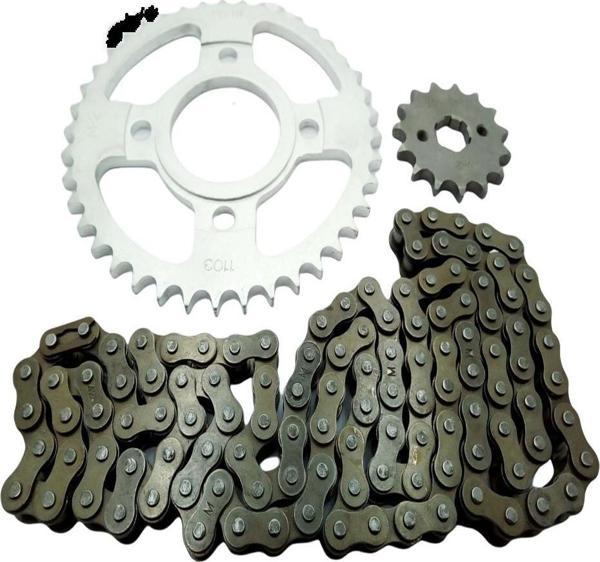 Asya 125 Cg Ön-Arka Dişli Zincir Set Tel Jant 428 100L 38-15T - Image 1