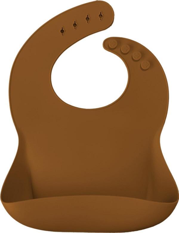 Oioi Basic Silikon Mama Önlüğü Woody Brown - Image 1