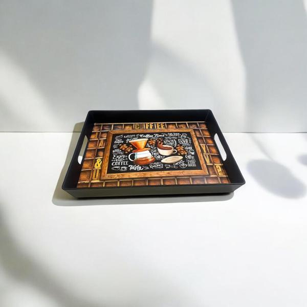 SUNUMLUK SERVİS TEPSİSİ SİYAH RENK   22X29 CM  HEDİYELİK ÇEYİZLİK KINA DÜĞÜN İÇİN  - Image 1
