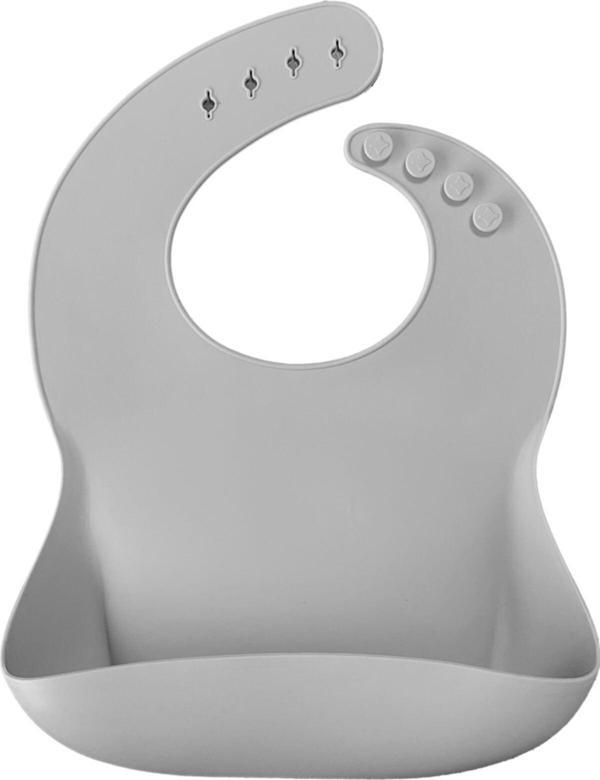 Oioi Basic Silikon Önlük Powder Grey - Image 1